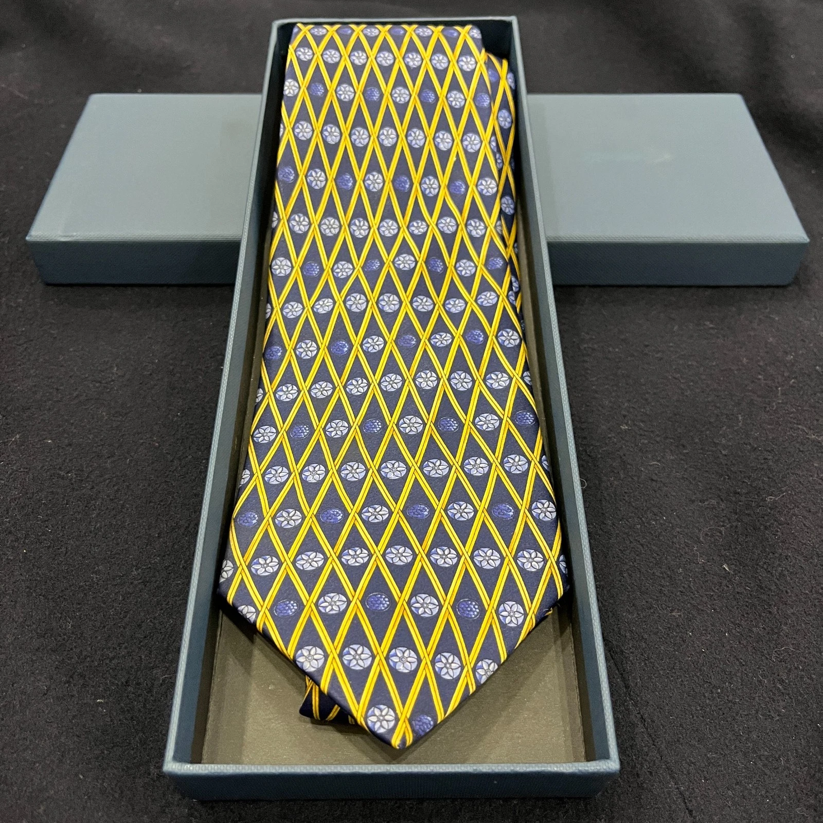 Vintage Lanvin Silk tie - 90's Lanvin Silk Tie Abstract Pattern image 1