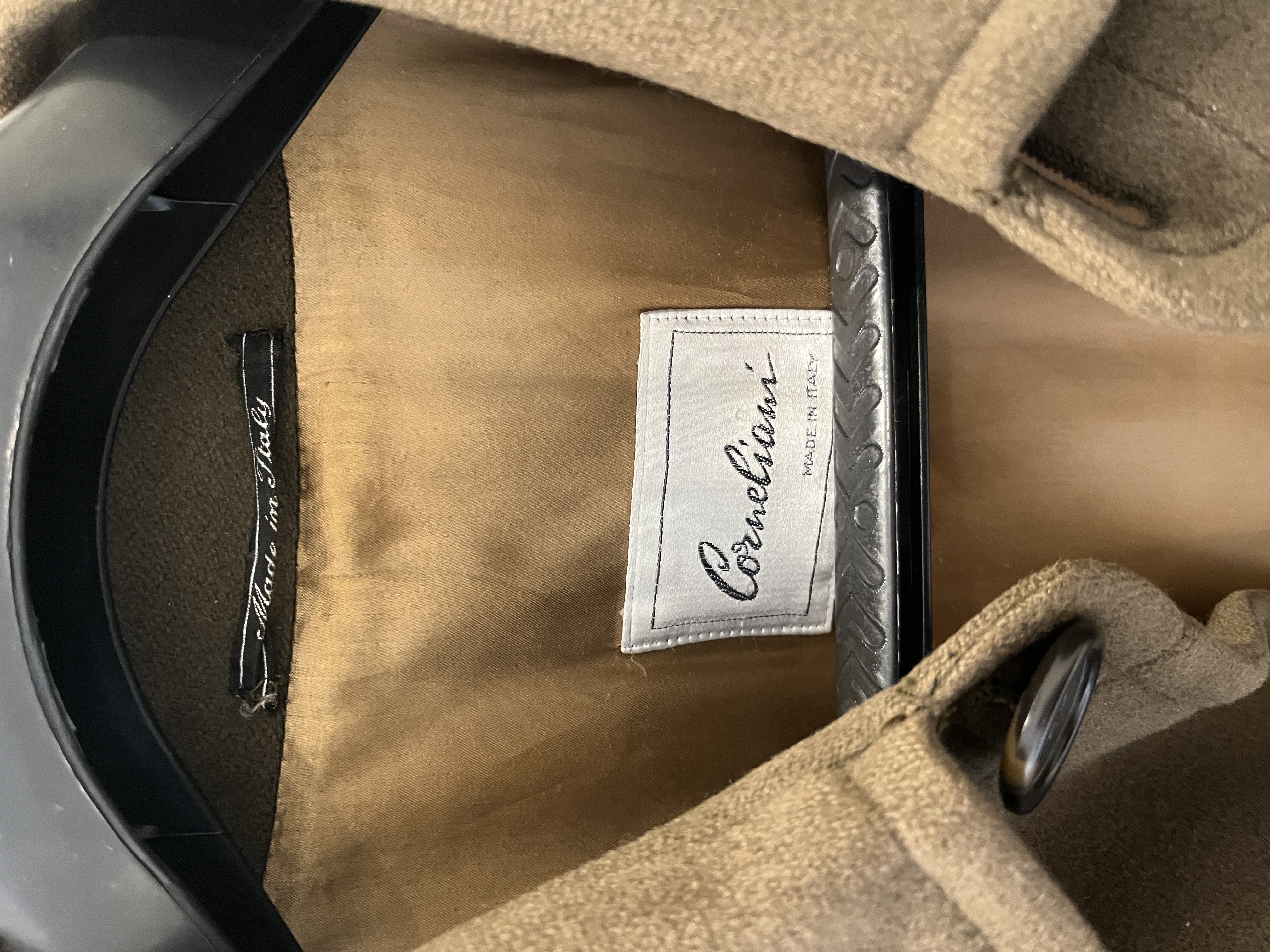 Vintage Corneliani Wool jacket - Corneliani Vintage Overcoat Italy 1980s Brown Wool Relaxed Fit Golden Lining image 2