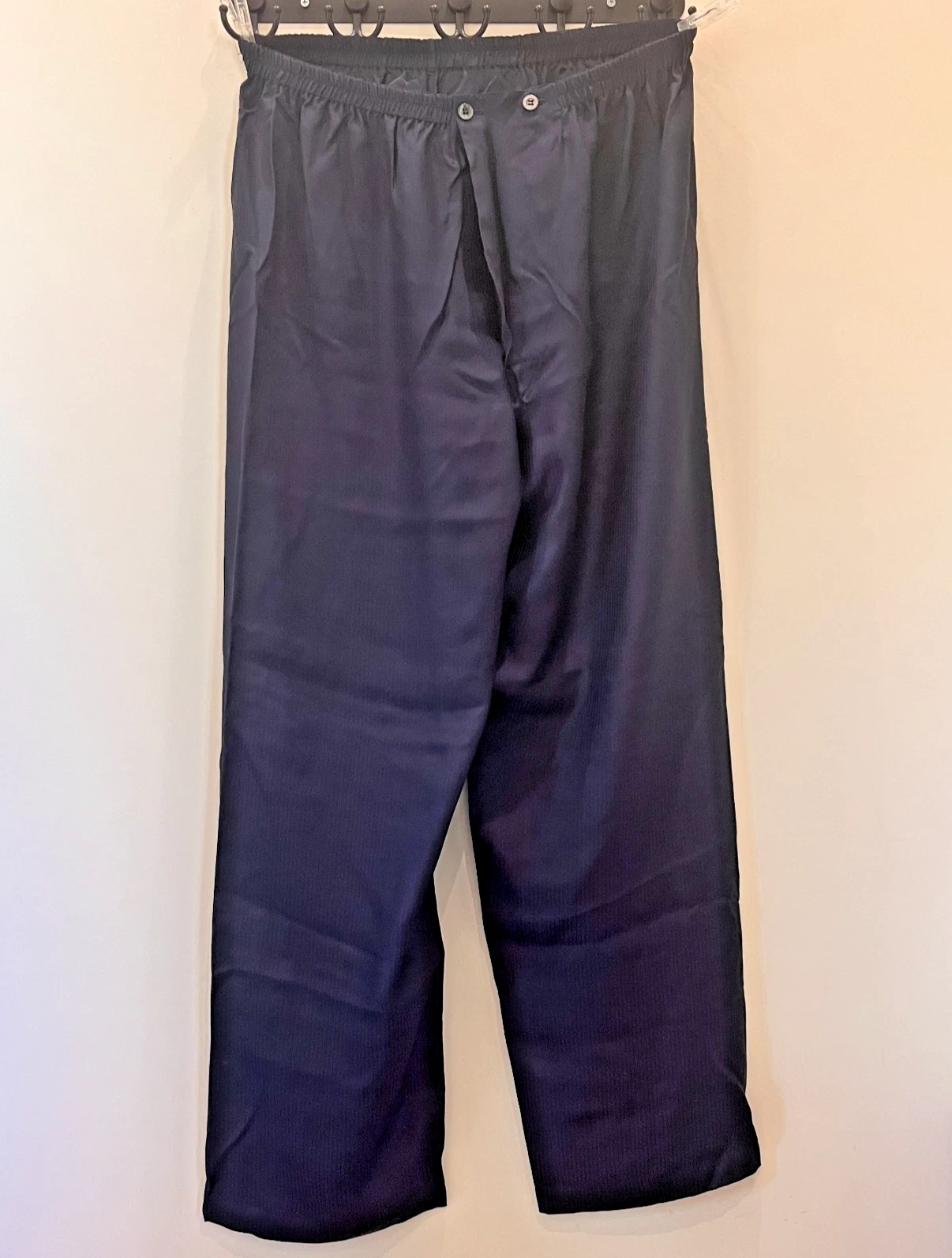 Vintage Grigio Perla Silk menswear - Grigio Perla XXL Men's Navy Silk Pajama Loungewear Luxury Size 6/54 image 3