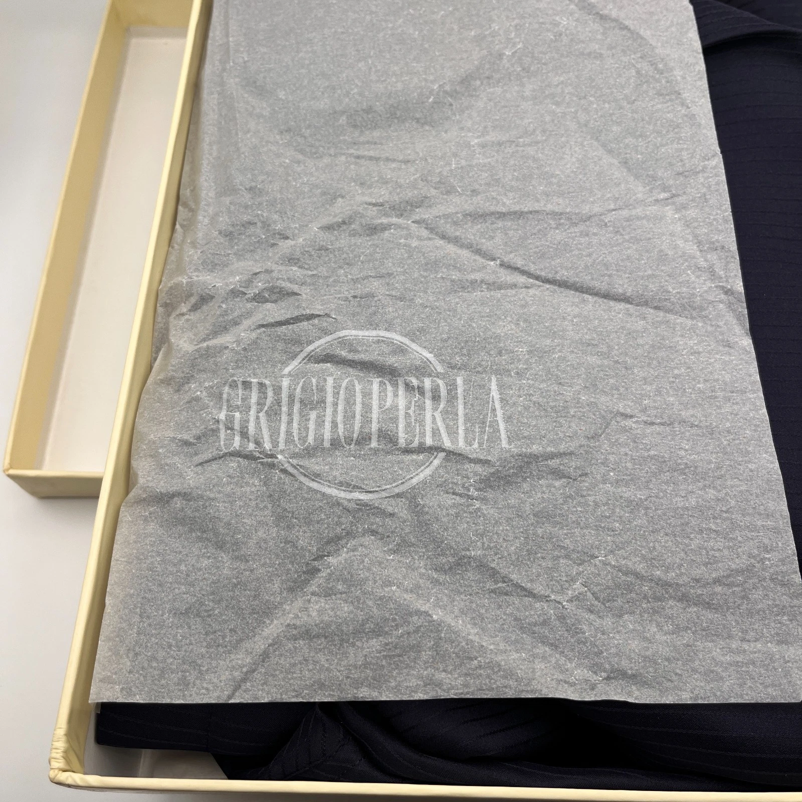 Vintage Grigio Perla Silk menswear - Grigio Perla XXL Men's Navy Silk Pajama Loungewear Luxury Size 6/54 image 5