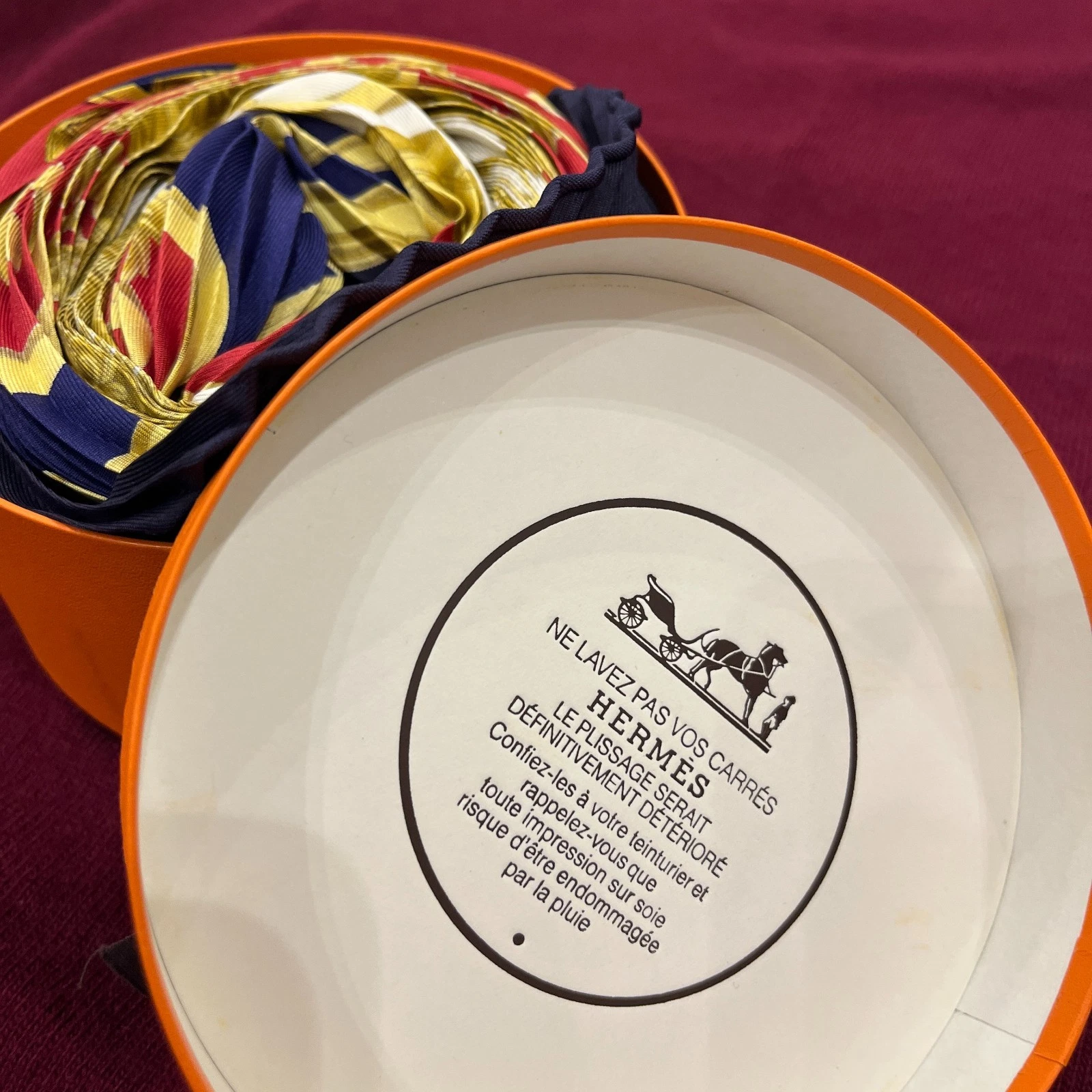 Vintage Hermès Silk scarf - Hermès Les Tuileries Pleated Plissé Silk Scarf image 6