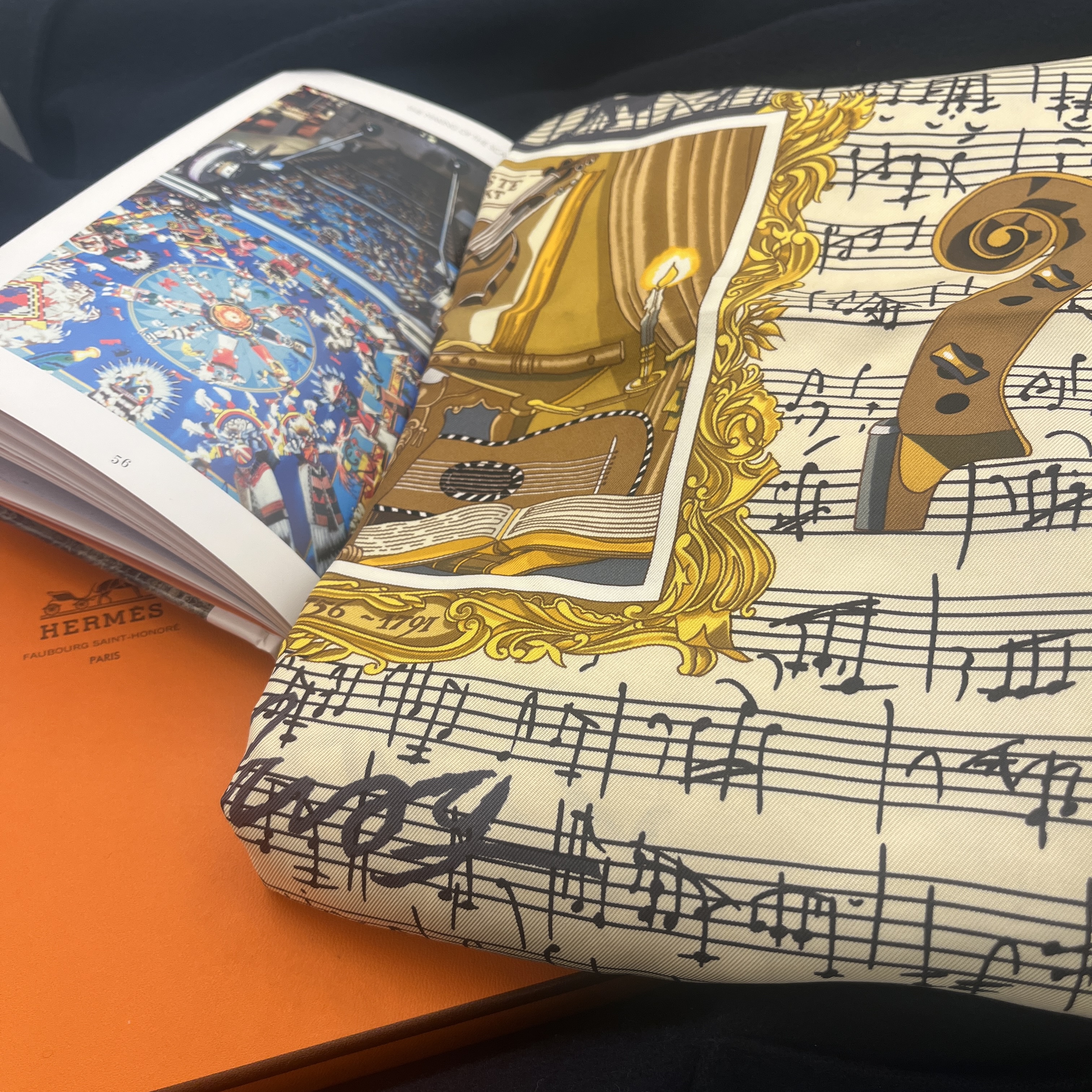 Vintage HERMES Silk scarf - Hermes Scarf Salzburg Symphonie 90cm Silk Carre by Loic DubIigeon image 10