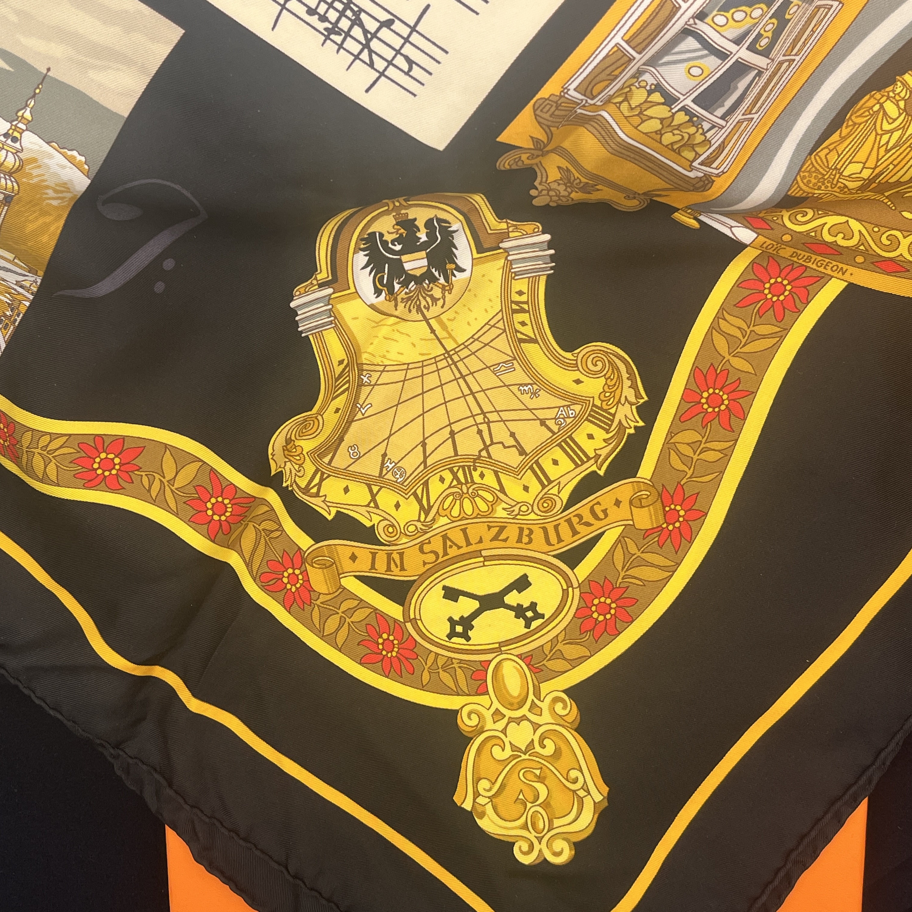 Vintage HERMES Silk scarf - Hermes Scarf Salzburg Symphonie 90cm Silk Carre by Loic DubIigeon image 12