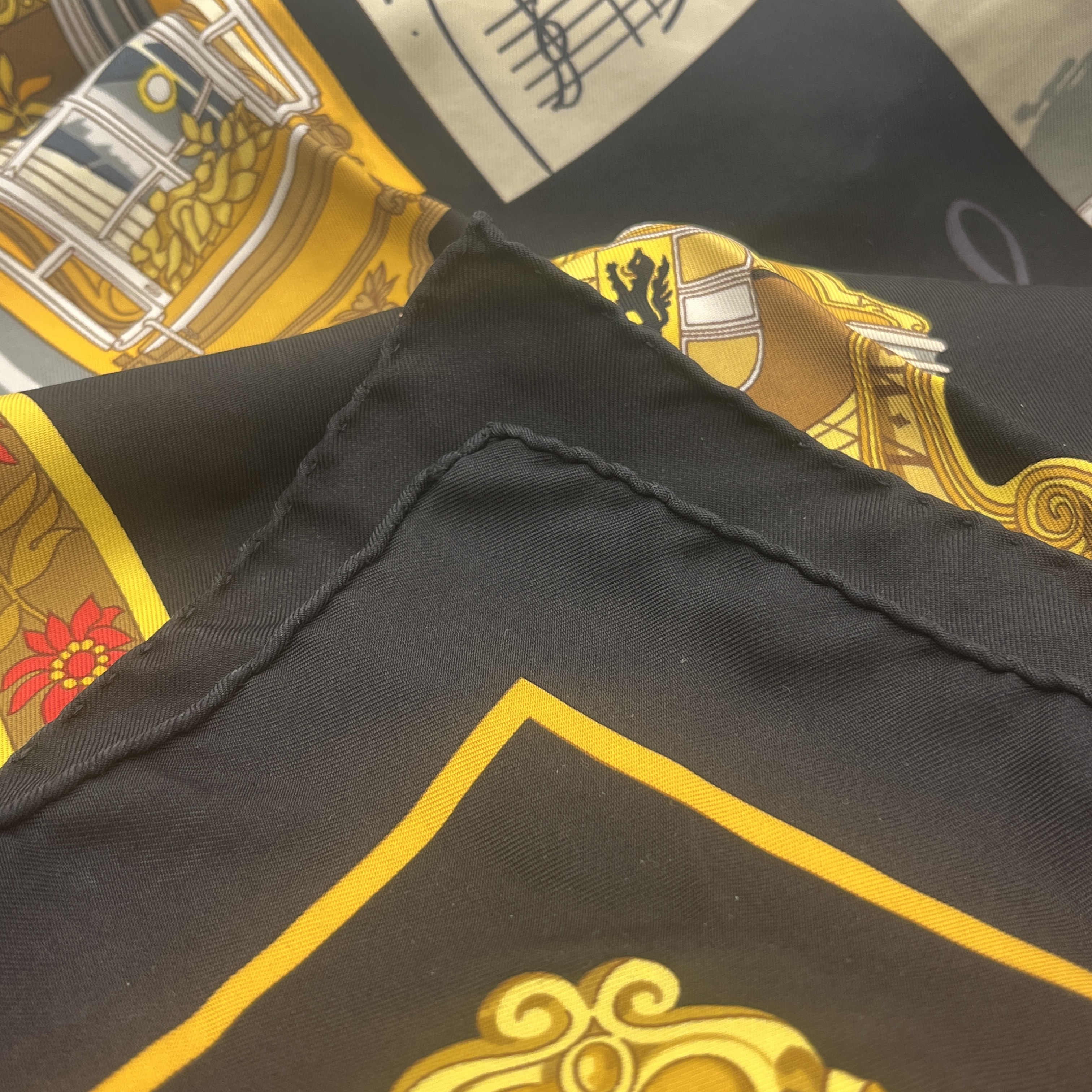 Vintage HERMES Silk scarf - Hermes Scarf Salzburg Symphonie 90cm Silk Carre by Loic DubIigeon image 14