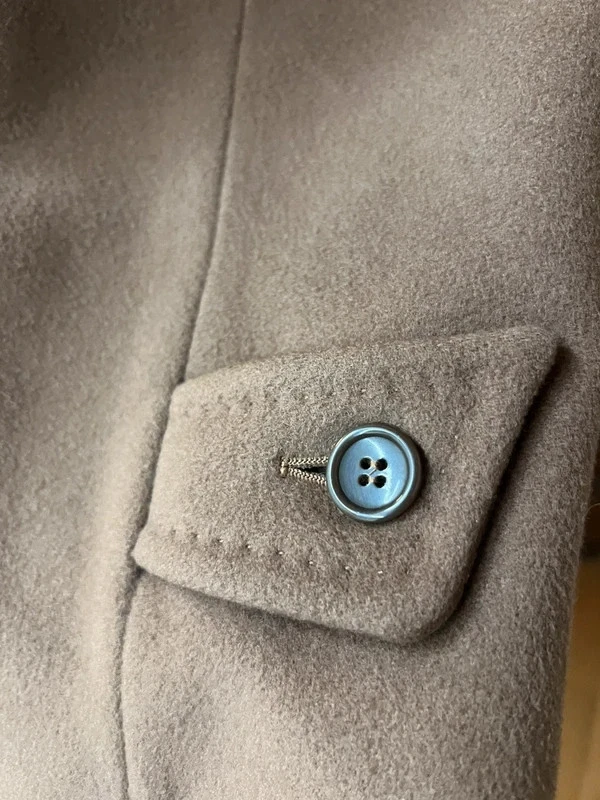 Vintage Fild Classic - Made in Italy Cashmere/Mohair jacket - Mohair Cashmere Raglan Belted Overcoat Beige Camel Overcoat image 5