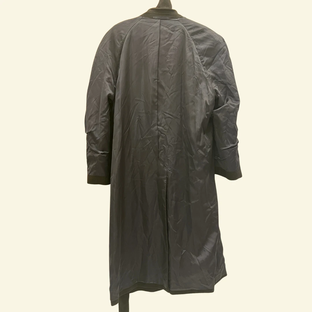 Vintage Made in Italy - Abla L'Uomo, Cagliari Cashmere jacket - 1993 Cashmere Dark Navy Overcoat with Raglan Sleeves and Belt FULL LENGTH image 10