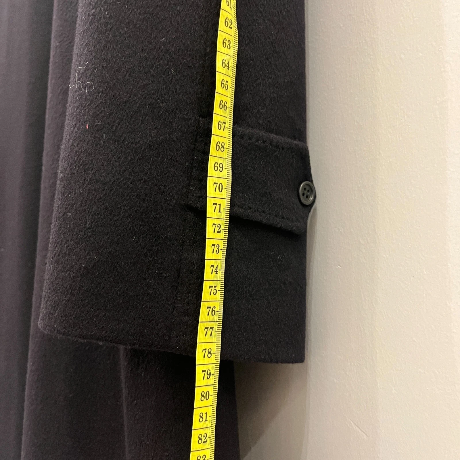 Vintage Made in Italy - Abla L'Uomo, Cagliari Cashmere jacket - 1993 Cashmere Dark Navy Overcoat with Raglan Sleeves and Belt FULL LENGTH image 13