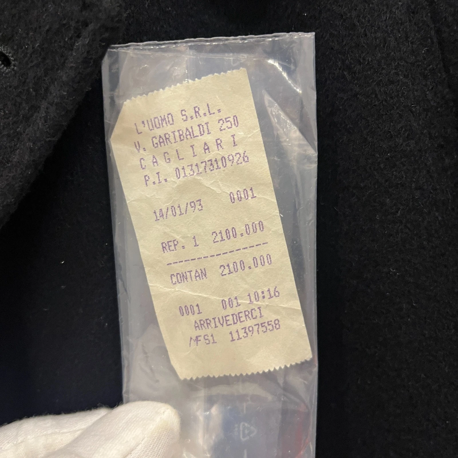 Vintage Made in Italy - Abla L'Uomo, Cagliari Cashmere jacket - 1993 Cashmere Dark Navy Overcoat with Raglan Sleeves and Belt FULL LENGTH image 2