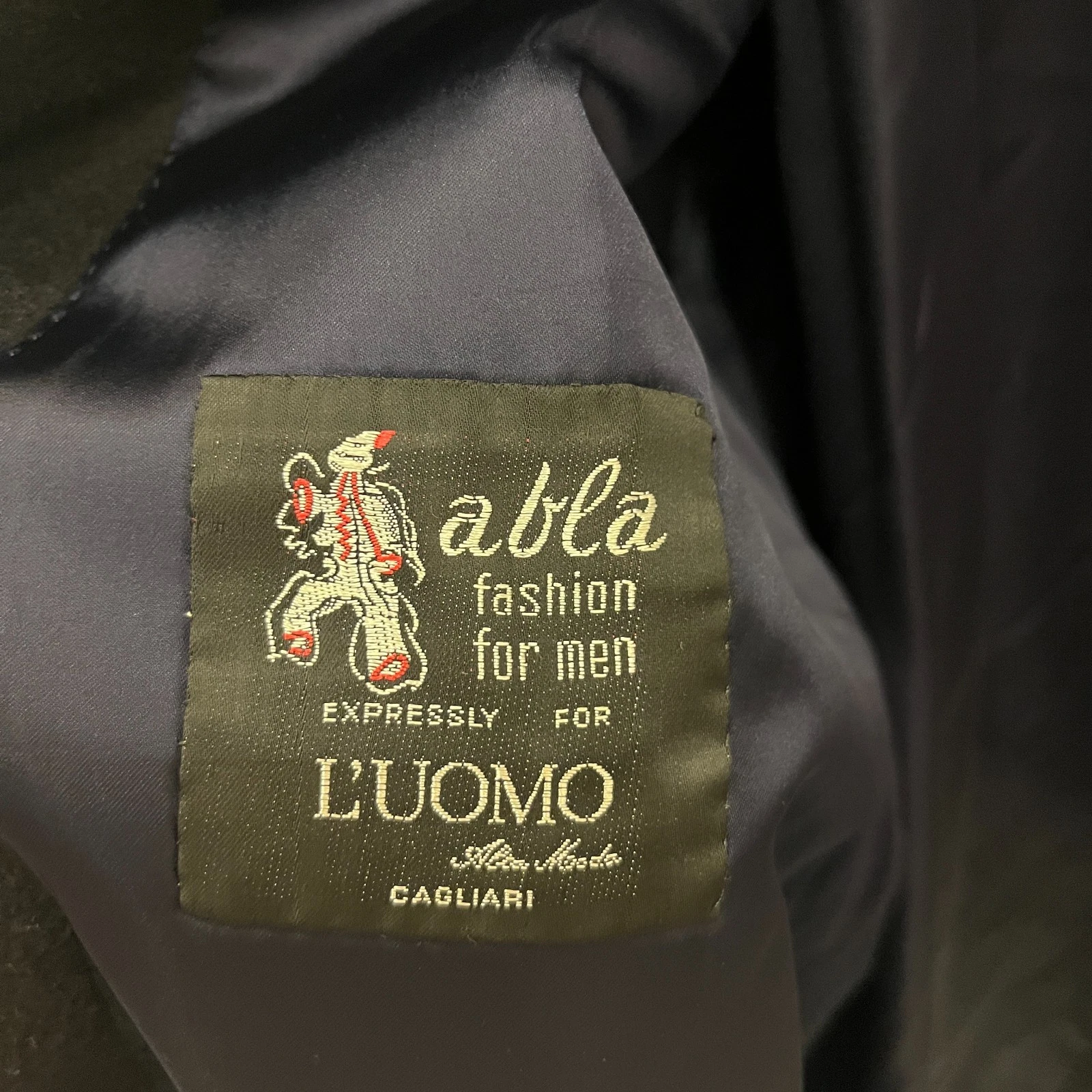 Vintage Made in Italy - Abla L'Uomo, Cagliari Cashmere jacket - 1993 Cashmere Dark Navy Overcoat with Raglan Sleeves and Belt FULL LENGTH image 6