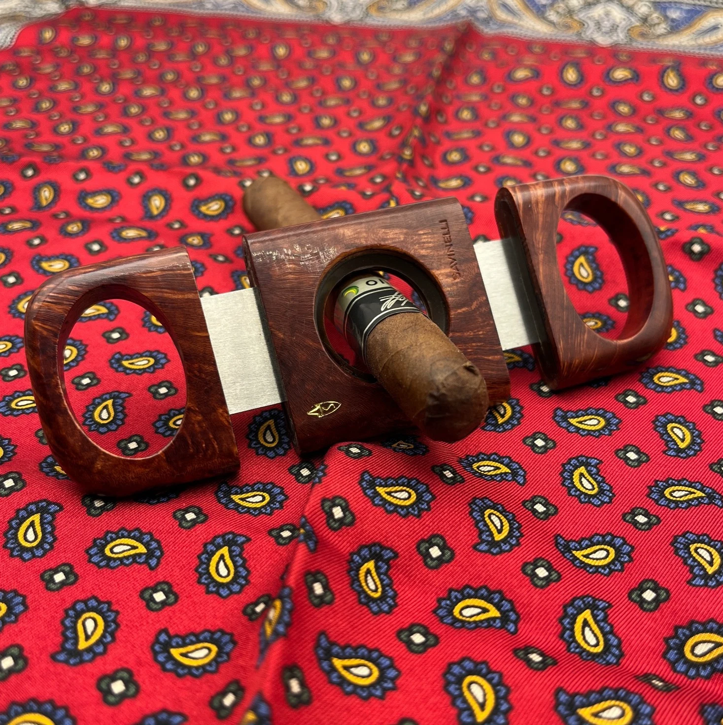 Vintage Savinelli menswear - Savinelli Briar Wood Cigar Cutter image 2